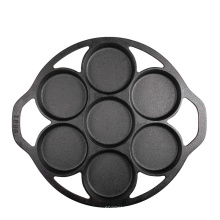 Cast Iron Drop Biscuit Pan, Pre-Seasoned 7Hole